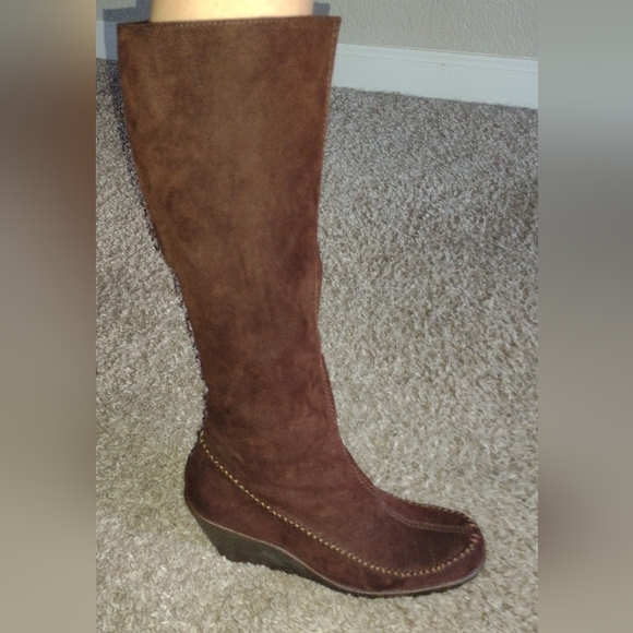 Aerosoles Gateway Sz 6M knee high suede boots - Dark Brown - Picture 2 of 10